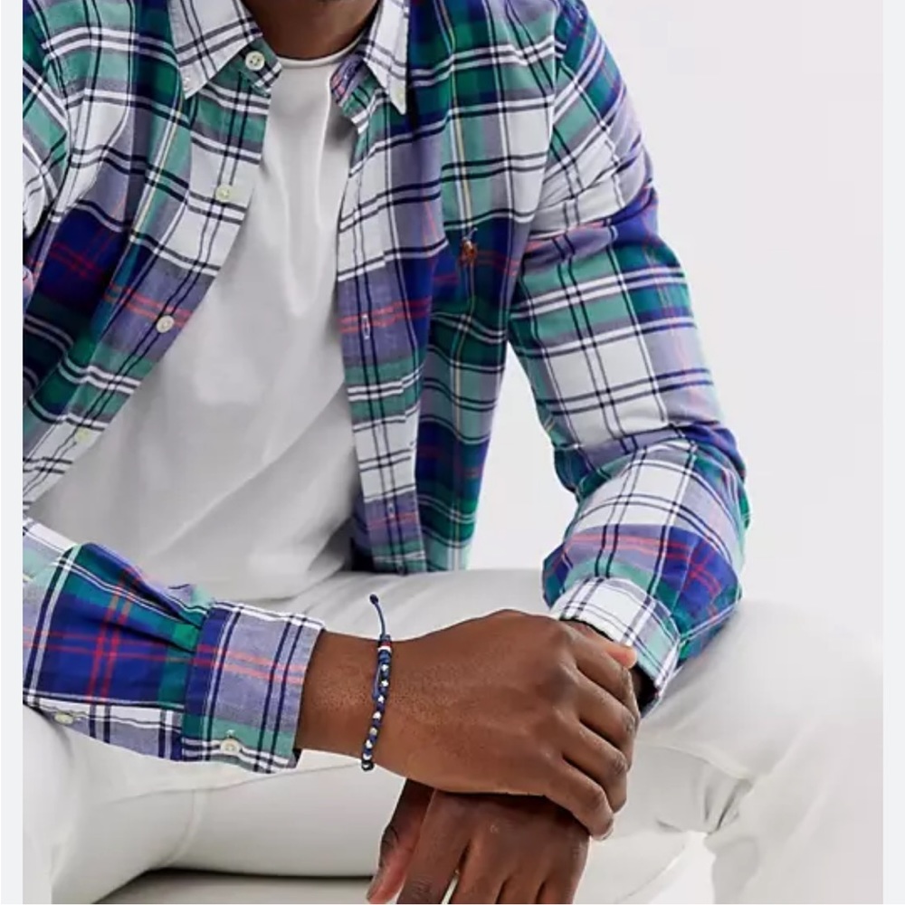 Ralph Lauren Plaid Button Down Shirt. Size XL Tall